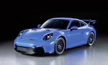 Tamiya 58712-600 1:10 Bausatz RC Modellauto Sportwagen Porsche 911 GT3 992 TT-02 Brushed Allradantrieb 4WD blau