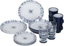 Brunner All Inclusive Geschirr-Set Camping-Geschirr Kochgeschirr 36 teilig Outdoor Blue Ocean