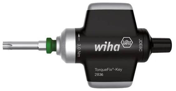 Wiha 2836 Key Werkstatt Drehmoment-Schraubendreher mit Schlüsselgriff TorqueFix 0,6Nm