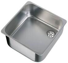 Carbest Spülbecken Spüle quadratisch 36x36x15cm Edelstahl Wohnwagen Wohnmobil