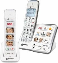 Geemarc Mobility Pack schnurloses Telefon analog Anrufbeantworter Freisprechen weiß