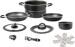 Brunner Pirate NG 7+1 Kochtopfset Camping-Topfset Pfanne Ø 24cm Outdoor Wohnwagen schwarz