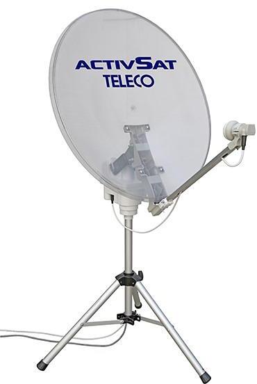Teleco Activ-Sat 65 Sat-Antenne Satelliten-Anlage Satspiegel Single LNB Caravan Wohnwagen Reisemobil weiß