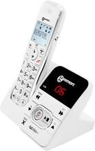 Geemarc Amplidect 295 Schnurloses DECT GAP Seniorentelefon Anrufbeantworter beleuchtetes Display weiß