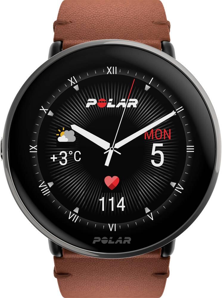 Polar Ignite 3 Smartwatch Fitnessuhr Sportuhr GPS 43mm M/L Titanium braun
