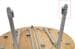 Outwell Custer Runden Klapptisch Campingtisch Esstisch 90x90x48,5-70cm Teleskop-Beine Bambus braun