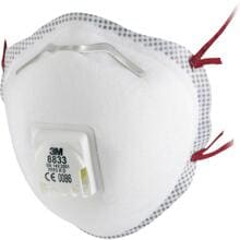 10 Stück 3M 8833 Feinstaubmaske Mundschutzmaske Ventil FFP3 weiß