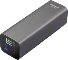 Voltcraft VC-C909 Powerbank Ladegerät Batterie 27000mAh USB PD 3.1 Li-Ion schwarz silber