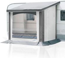 Herzog Zürich DC Vorzelt Wintervorzelt Ganzjahreszelt 150x150cm Camping Wohnwagen Reisemobil grau weiß