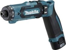 Makita DF012DSE Akku-Knickschrauber Mini-Akkuschrauber 1x Akku OHNE Ladegerät 2-Gang blau