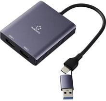 Renkforce RF-6418198 HDMI TV Monitor-Adapter USB 4K UHD grau