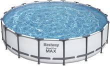 Bestway 56462 Steel Pro Max Frame Pool 549x122cm rund Gartenpool Swimming Pool Schwimmbecken Filterpumpe weiß