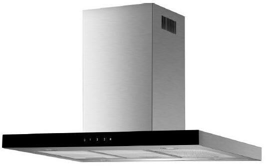 Respekta CH44099GISAM Dunstabzugshaube Inselhaube 89,5cm breit Touch-Control Metallfettfilter Glasfront edelstahl