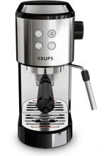 Krups XP441810 Virtuoso Essential Siebträgermaschine Espressomaschine Milchaufschäumdüse 1 Liter schwarz