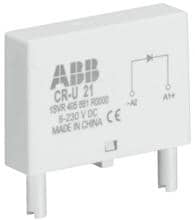 10 Stück ABB CR-U 61DV Steckmodul Abstandshalter Varistor LED weiß