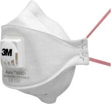 10 Stück 3M Aura 9332+ Feinstaubmaske Staubmaske Atemschutzmaske Ventil FFP3 D weiß