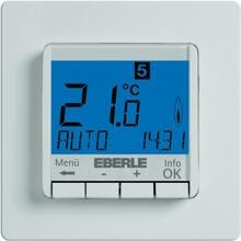 Eberle FIT 3R Uhrenthermostat Raumtemperaturregler Thermostat 230V weiß blau