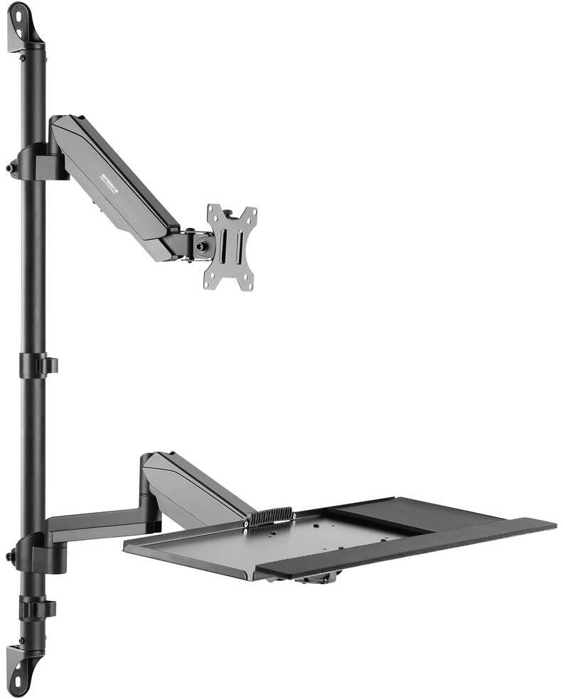 SpeaKa Professional SP-MM-710 13"-27" Monitor-Wandhalterung 1fach höhenverstellbar drehbar schwarz