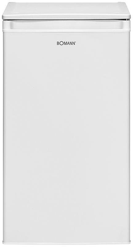 Bomann VS 7350 Stand-Kühlschrank 45cm breit 88 Liter 3 Glasablagen LED Innenraumbeleuchtung Gemüseschale weiß