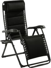 Travellife Barletta Relaxsessel 2D-Mesh Camping Outdoor schwarz