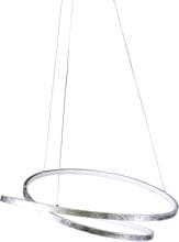 Paul Neuhaus Roman LED-Pendelleuchte Hängelampe 40 Watt 120cm warm-weiß silber glänzend
