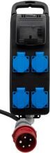 Brennenstuhl BSVPCEE 400V/16A FI portabler Stromverteiler 4x Schutzkontakt-Steckdosen CEE Stecker 2m schwarz