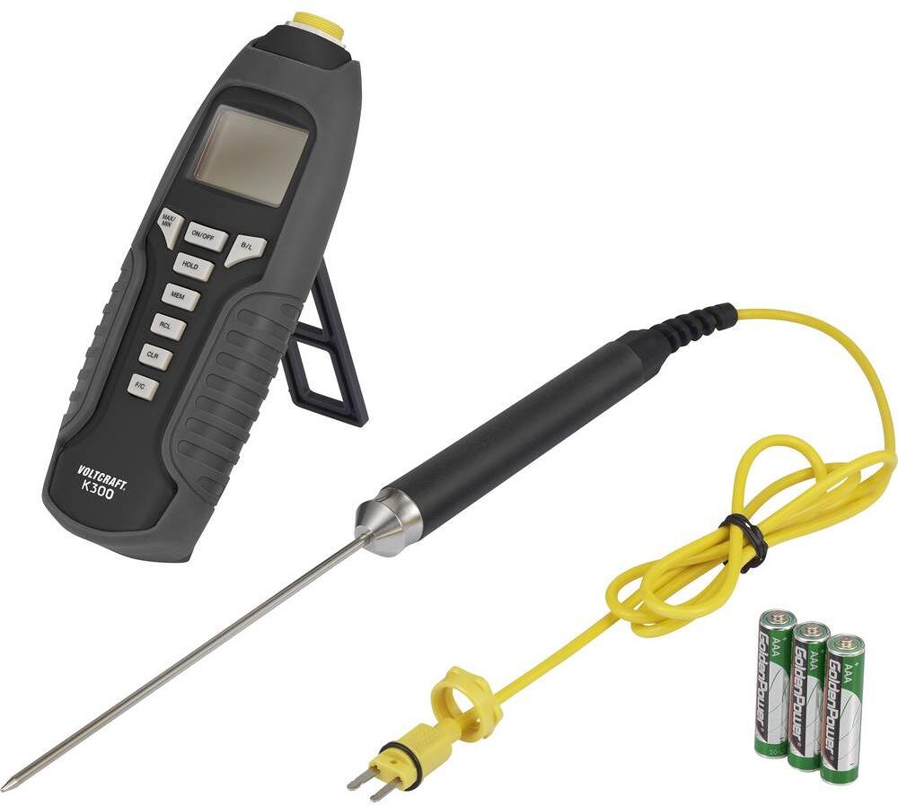 Voltcraft K300 Temperatur-Messgerät Thermometer Fühler-Typ K Alarm schwarz