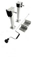 2 Stück Carbest Kurbelstütze Stützkurbel Abstützvorrichtung 290-460mm Wohnwagen Wohnmobil