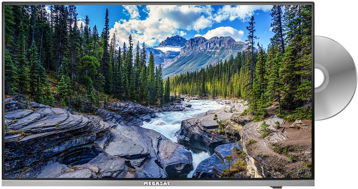 Megasat Royal Line Premium 27" LED Smart TV Fernseher Triple Tuner DVD Camping Wohnwagen Wohnmobil
