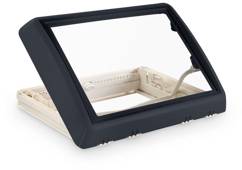 Dometic Midi Heki Style Dachhaube Bügel ohne Zwangsbelüftung 70x50cm Camping Wohnwagen Wohnmobil grau