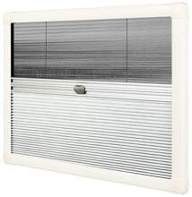 Horrex UCS 2.0 Duo-Plissee Rollo Verdunkelung Insektenschutz 1172x808mm Camping Wohnwagen Reisemobil Caravan creme