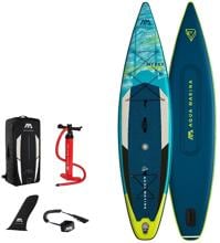 Aqua Marina Hyper Touring 12,6" iSUP-Board Paddle Stand-Up Tourenbrett 1bar 381x81x15cm Camping Outdoor blau türkis