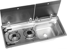 Dometic MO9722R Kocher-Spülkombination Spülbecken rechts 2-flammig Wohnwagen Wohnmobil