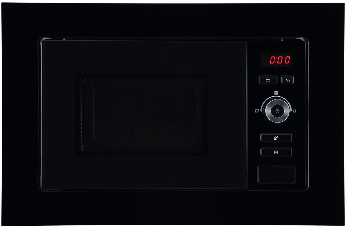 respekta MW800G Einbau-Mikrowelle mit Grill 20 Liter 38,8cm breit 800W Leistungsstufen Kindersicherung Auftaufunktion schwarz