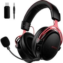 Mipow MPBH415AR PC Gaming Headset Kopfhörer USB 2,4GHz Funk Stereo Over Ear dynamisch geschlossen schwarz rot