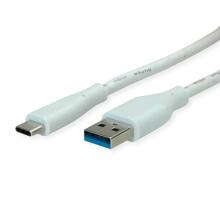 Value USB 3.2 Gen 1 Kabel Anschlusskabel USB-A auf USB-C 2 Meter SuperSpeed geschirmt weiß