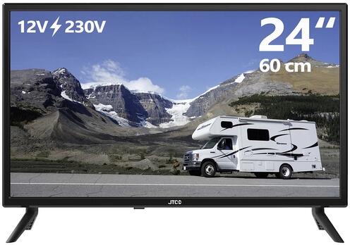 JTC JTCT24H39241 24" LED Fernseher Camping TV Triple-Tuner HD ready HDMI schwarz