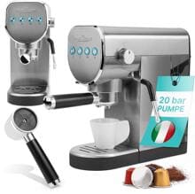 Profi Cook PC-ES/KA 1265 inox Siebträgermaschine Espressomaschine Milchaufschäumdüse 1360W 2 Tassen edelstahl