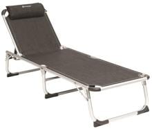Outwell New Foundland Campingliege Sonnenliege Dreibeinliege Nackenkissen 58x188x32cm grau schwarz