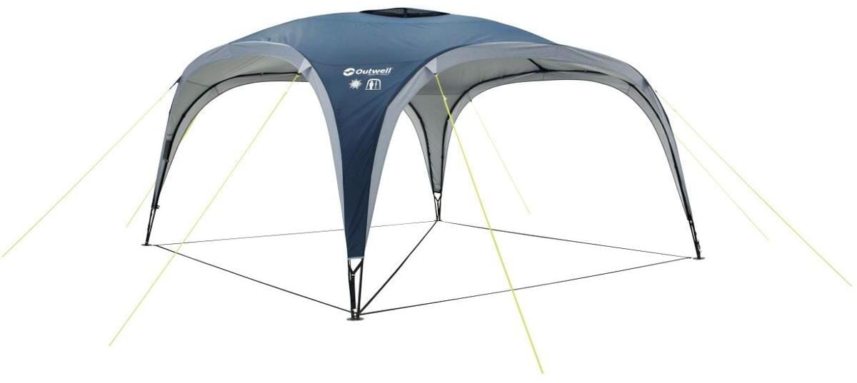 Outwell Summer Lounge Pavillon Schutzdach Gartenzelt Outdoor Camping 400x400cm blau