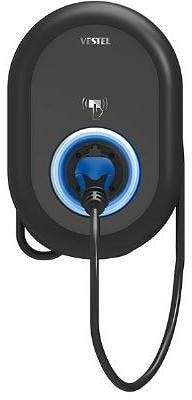 Vestel EVC04-AC22-T2P eMobility Wallbox Elektro-Auto Ladestation Ladekabel 22kW schwarz