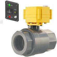 Lilie elektrisches Kugelhahnventil 12V Funktionsanzeige Rohrdurchmesser 40mm Durchfluss 855mm²