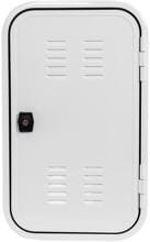 Gasflaschen-Kofferklappe Serviceklappe Lüftungsschlitze Zadi-Push-Lock 500x400mm Wohnwagen Wohnmobil weiß