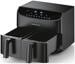 GourmetMaxx Heißluft-Fritteuse Airfryer Doppelkammer 7 Liter schwarz