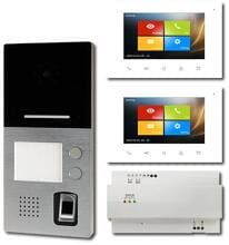HHG Villa AP Set 2 FP Türsprechanlage mit Fingerprint 2 Familienhaus silber