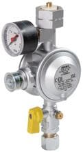 GOK Gasregler EN61-DS Komb.A x RVS10 UEDS KH Man. 1,5kg/h 50mbar Camping Wohnwagen Wohnmobil