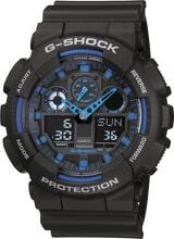 Casio GA-100-1A2ER Armbanduhr Herrenuhr 52mm Gehäusematerial Kunstharz blau schwarz