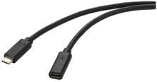 Renkforce RF-4755222 USB-Kabel Verlängerungskabel PVC-Mantel schwarz