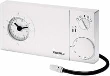 Eberle Easy 3FT+F 193 72 Raumthermostat Uhrenthermostat Fußbodenheizungs-Thermostat Aufputz Tagesprogramm weiß
