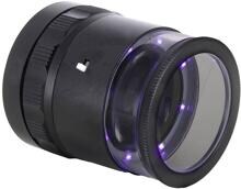 Ideal Tek LE.003UV.ITU Handlupe Lupe 10x Vergrößerung 8UV LED schwarz
